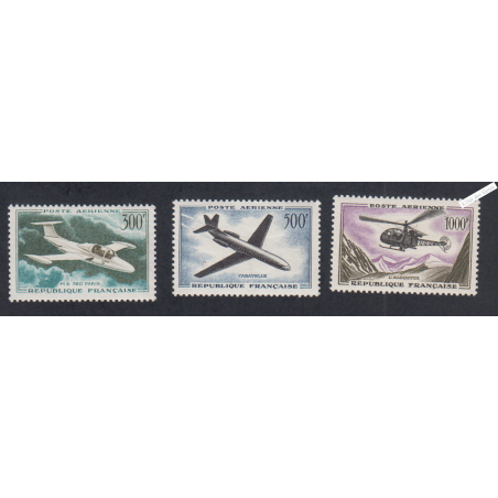 Série Timbres Poste Aérienne n°35 à n°37- Neufs** cote 110 euros, lartdesgents.fr