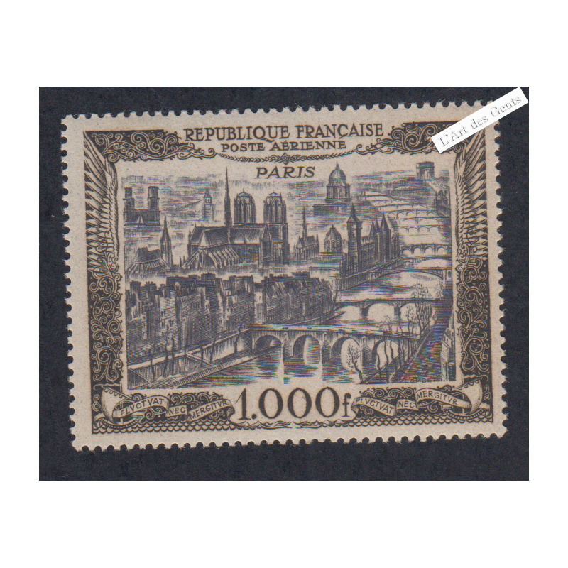 Timbre Poste Aérienne - n°29 - 1950 - Neuf** Signé  - Cote 165 Euros- lartdesgents.fr