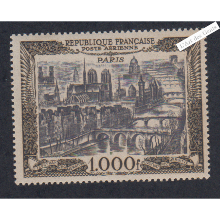 Timbre Poste Aérienne - n°29 - 1950 - Neuf** Signé  - Cote 165 Euros- lartdesgents.fr