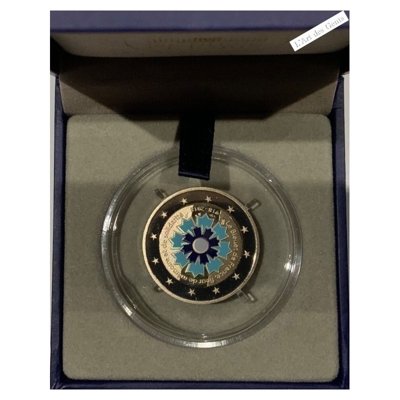 coffret *2€ BE France 2018 Bleuet de France COLORISEE 10 000 EXEMPLAIRES, lartdesgents.f