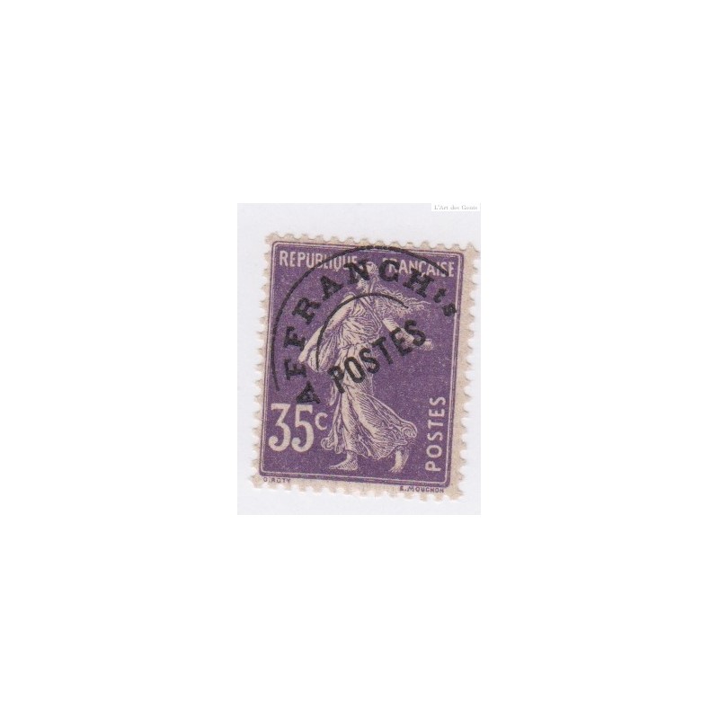 Timbre France Préoblitéré n°62- Neuf* cote 120 Euros - signé calves - lartdesgents.fr