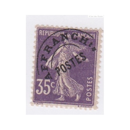 Timbre France Préoblitéré n°62- Neuf* cote 120 Euros - signé calves - lartdesgents.fr