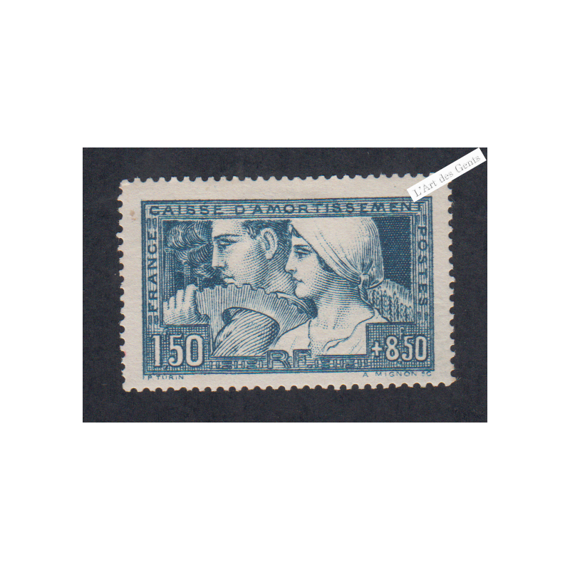 Timbre France n°252 - Le Travail - Neuf* Signé  - cote 180 Euros lartdesgents.fr