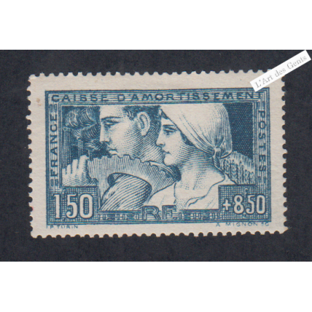 Timbre France n°252 - Le Travail - Neuf* Signé  - cote 180 Euros lartdesgents.fr