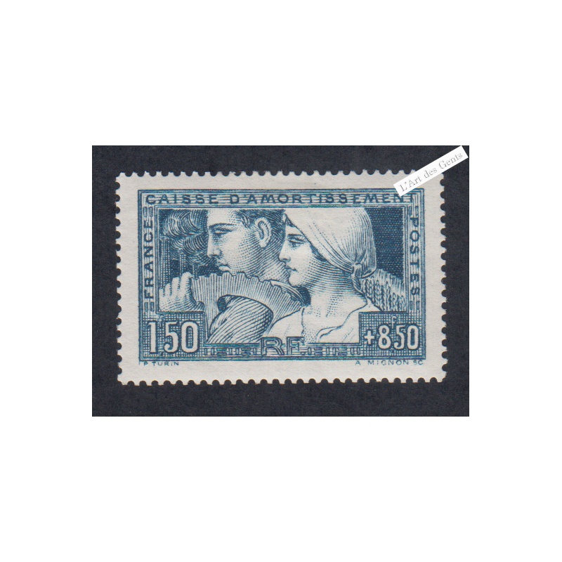 Timbre France n°252 - Le Travail - Neuf* Signé  - cote 180 Euros lartdesgents.fr