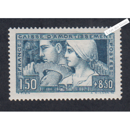 Timbre France n°252 - Le Travail - Neuf* Signé  - cote 180 Euros lartdesgents.fr