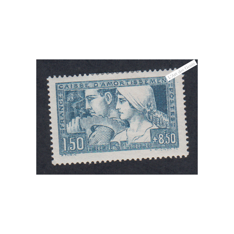 Timbre France n°252a - Le Travail - Neuf* Signé  - cote 260 Euros lartdesgents.fr