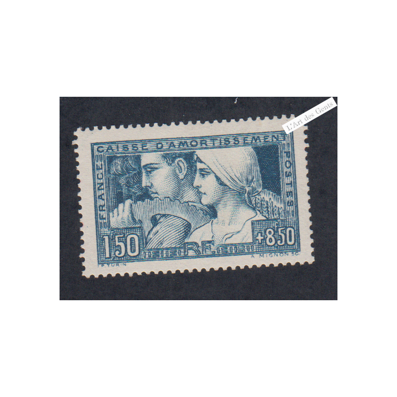 Timbre France n°252b - Le Travail - Neuf* Signé  - cote 180 Euros lartdesgents.fr