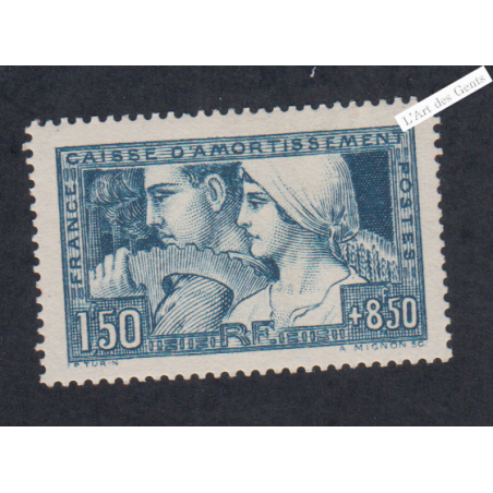 Timbre France n°252b - Le Travail - Neuf* Signé  - cote 180 Euros lartdesgents.fr