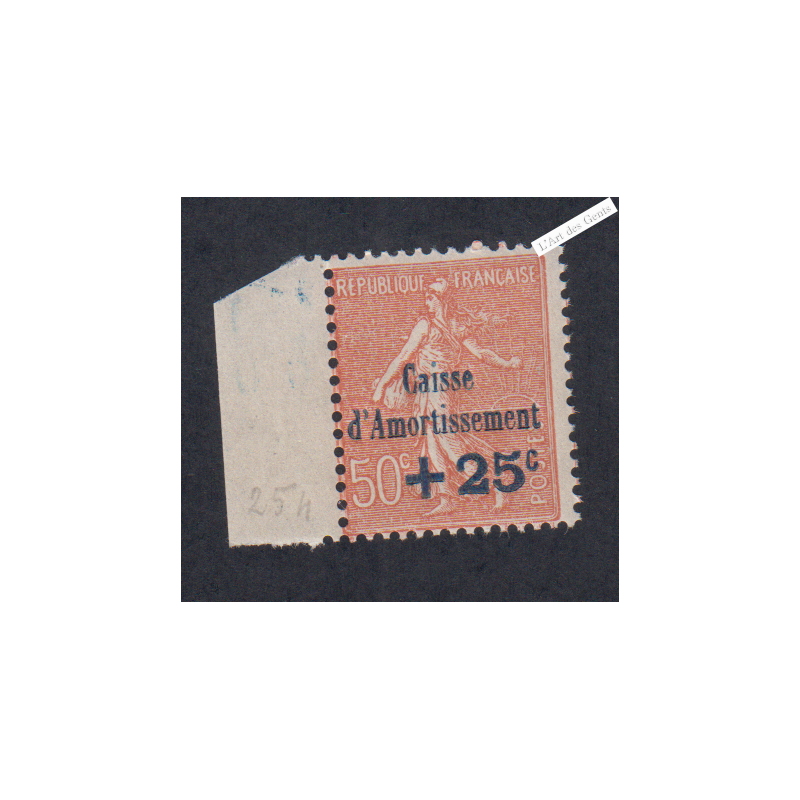 Timbre n°250 Année 1928 Neuf* * Signé  Cote 75 Euros lartdesgents.fr