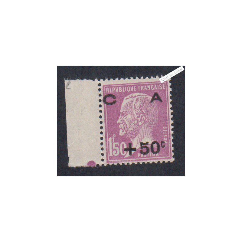 Timbre n°251 Année 1928 Neuf* * Signé  Cote 120 Euros lartdesgents.fr