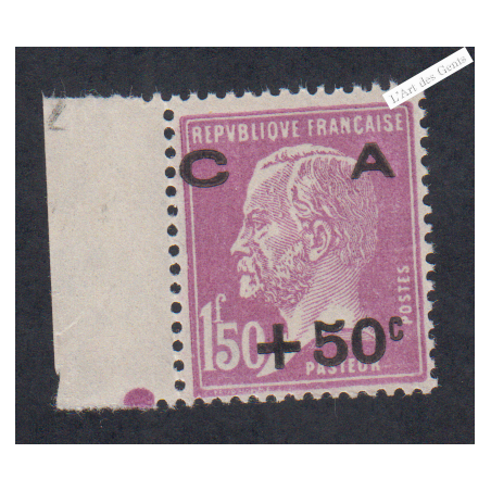 Timbre n°251 Année 1928 Neuf* * Signé  Cote 120 Euros lartdesgents.fr