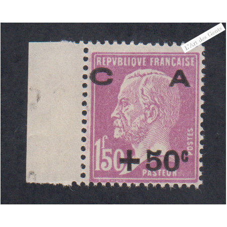 Timbre n°251 Année 1928 Neuf* * Signé  Cote 120 Euros lartdesgents.fr