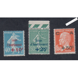 Série Timbres n°246 à n°248 Année 1927 Neufs** -  Cote 70 Euros lartdesgents.fr