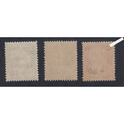 Timbres n°246-247-248 - Caisse d'Amortissement 1ère série - 1927 - Neufs** -  Cote 70 Euros lartdesgents.fr