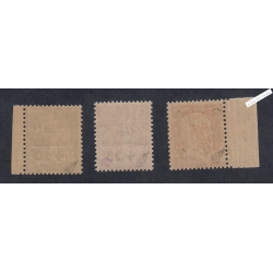 Timbres n°253-254-255- Amortissement 3ème série - 1928 - Neufs** Signés -  Cote 275 Euros lartdesgents.fr