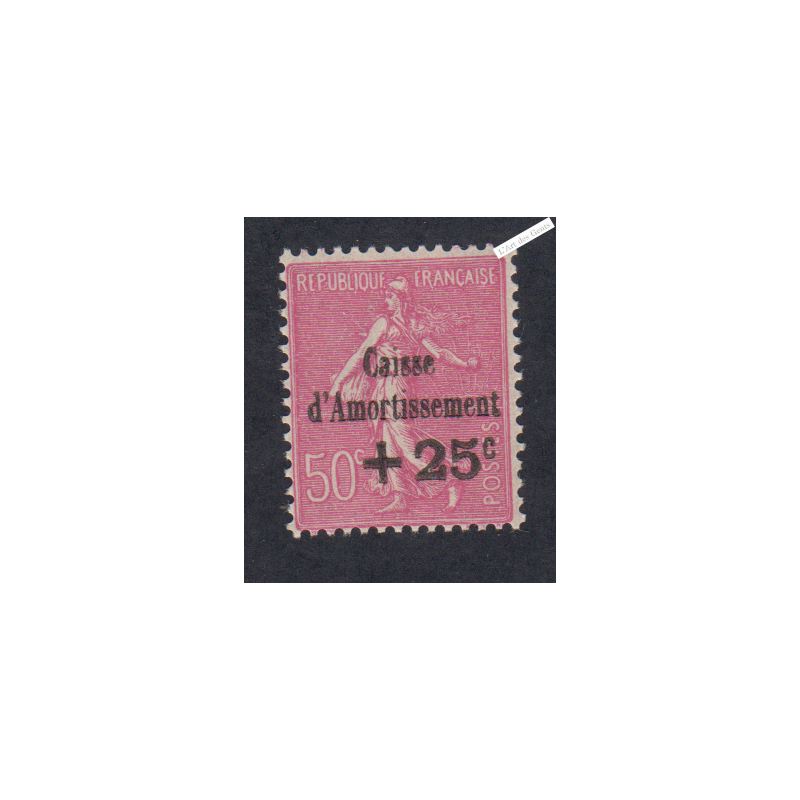 Timbre n°254 - Amortissement 3ème série - Année 1929 Neuf**  Cote 75 Euros lartdesgents.fr
