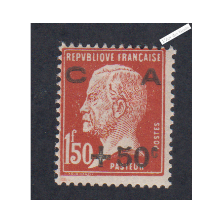 Timbre n°255 - Amortissement 3ème série - Année 1929 Neuf**  Cote 150 Euros lartdesgents.fr
