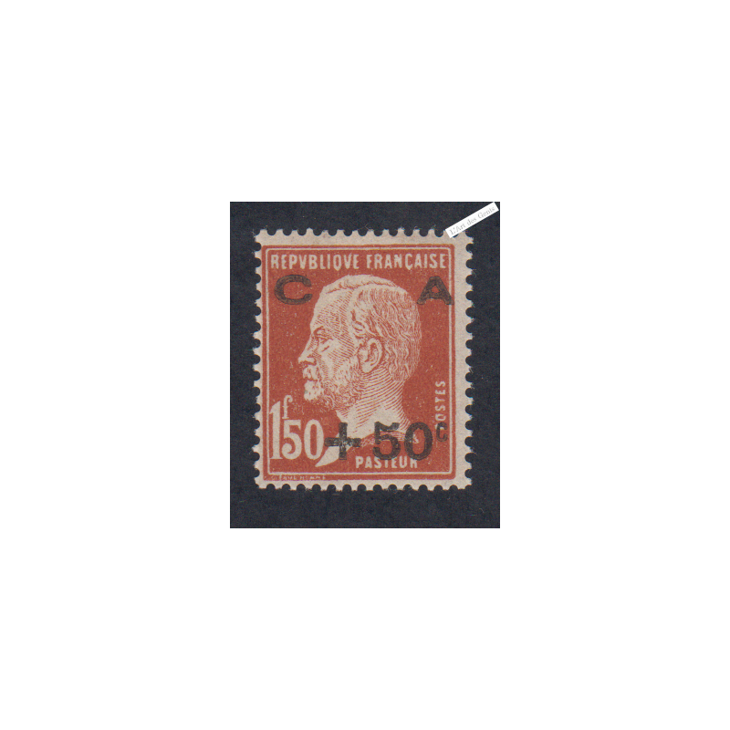 Timbre n°255 - Amortissement 3ème série - Année 1929 Neuf**  Cote 150 Euros lartdesgents.fr