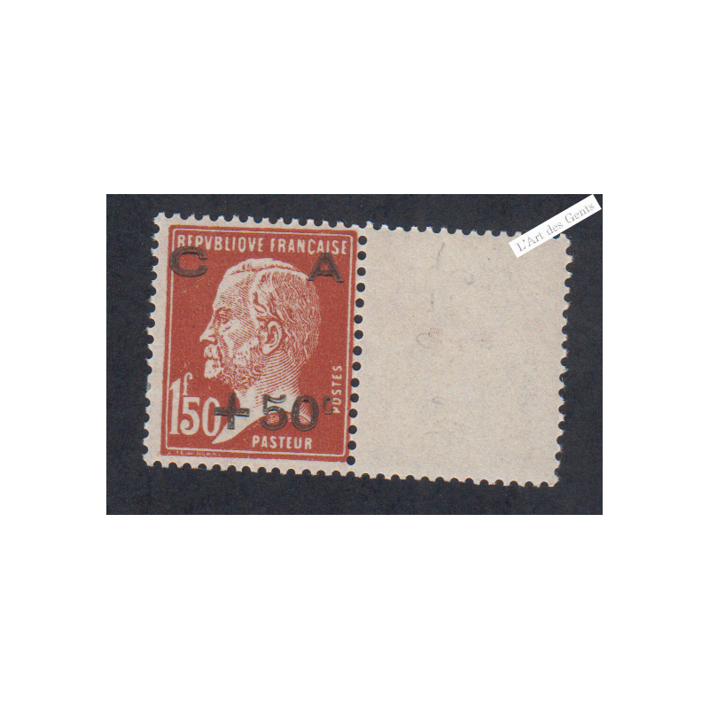 Timbre n°255 - Amortissement 3ème série - Année 1929 Neuf*  Cote 65 Euros lartdesgents.fr