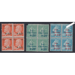 blocs 4 Timbres n°246-247-248 - Caisse d'Amortissement 1ère série - 1927 - Neufs* -  Cote 132 Euros lartdesgents.fr