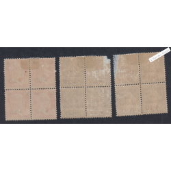 blocs 4 Timbres n°246-247-248 - Caisse d'Amortissement 1ère série - 1927 - Neufs* -  Cote 132 Euros lartdesgents.fr