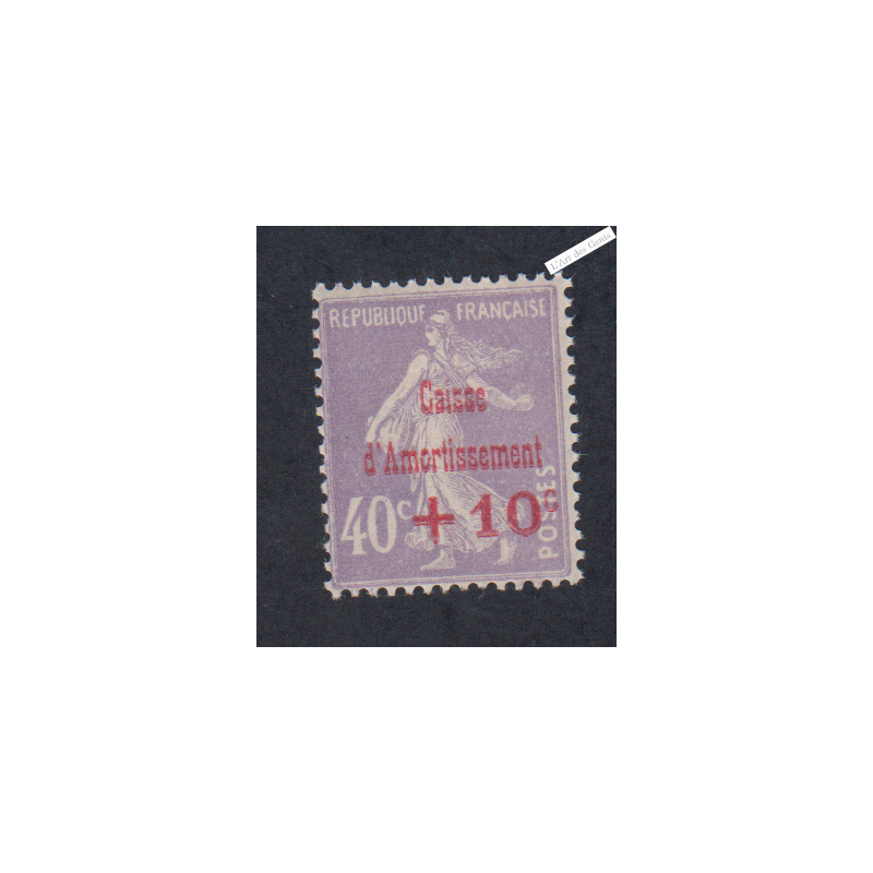 Timbre n°249 Caisse Amortissement 2ème Série -1928 Neuf* Signé -  Cote 40 Euros lartdesgents.fr