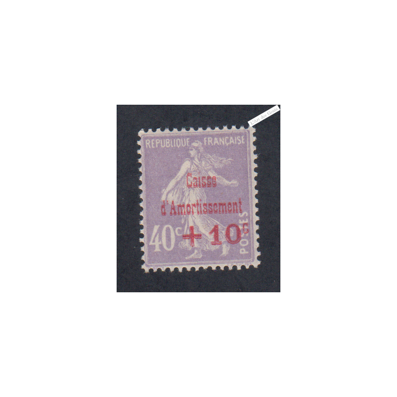 Timbre n°249 Caisse Amortissement 2ème Série -1928 Neuf** Signé -  Cote 40 Euros lartdesgents.fr