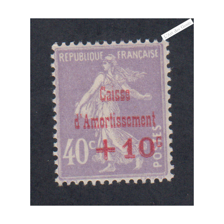 Timbre n°249 Caisse Amortissement 2ème Série -1928 Neuf** Signé -  Cote 40 Euros lartdesgents.fr