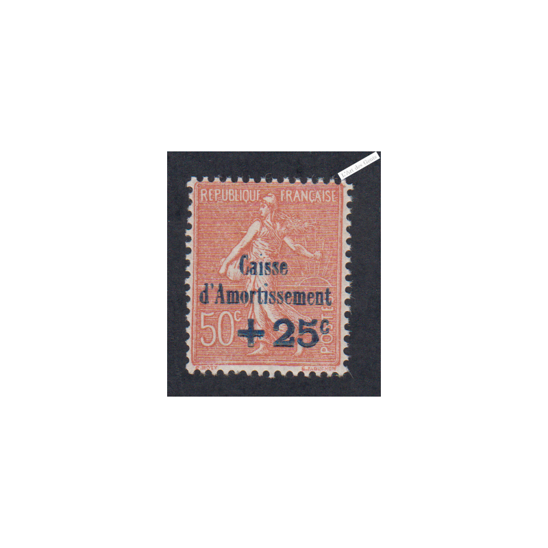 Timbre n°250 Caisse D'amortissement - 1928 Neuf* * Signé  Cote 75 Euros lartdesgents.fr