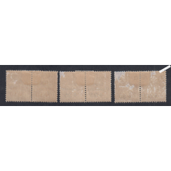 Paires Timbres n°249-250-251 Caisse Amortissement 2ème Série -1928 Neufs* -  Cote 214 Euros lartdesgents.fr