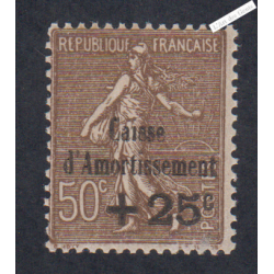 Timbre n°267 Caisse d'Amortissement - 1930 Neuf* Signé  Cote 45 Euros lartdesgents.fr