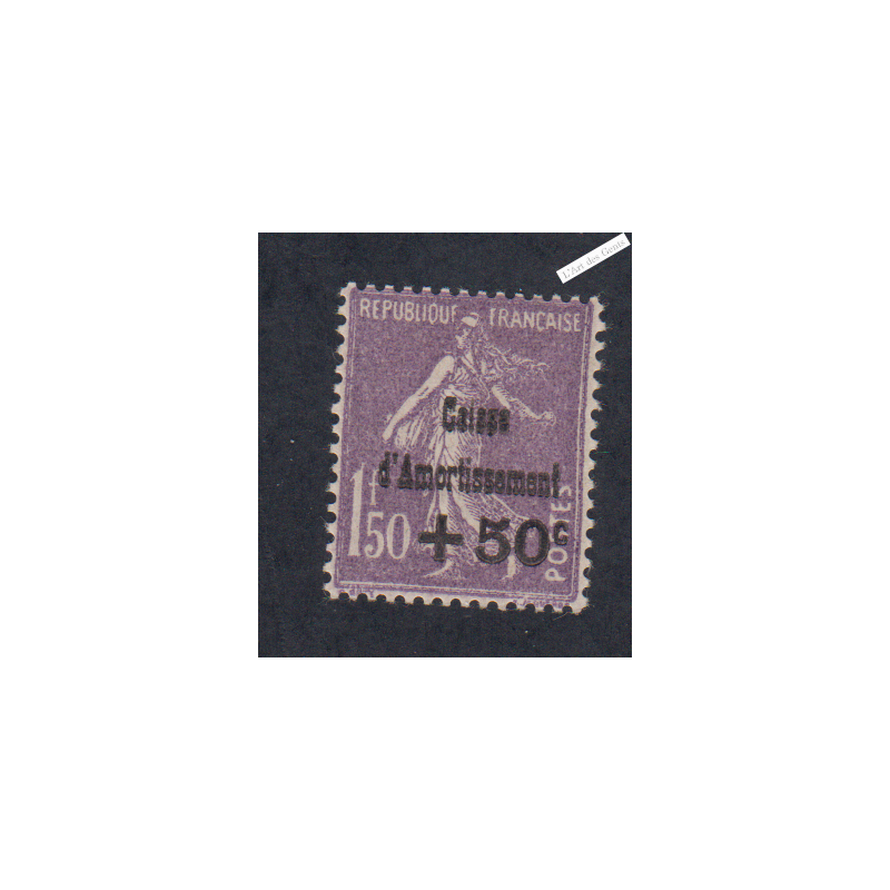 Timbre n°268 Caisse d'Amortissement - 1930 Neuf* Signé  Cote 80 Euros lartdesgents.fr