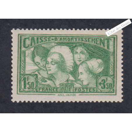 Timbre n°269 Caisse d'Amortissement Neuf** - cote 350 Euros lartdesgents.fr