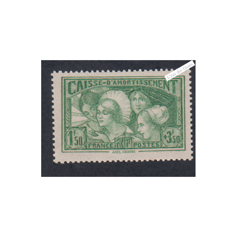 Timbre n°269 Caisse d'Amortissement Neuf** Signé - cote 350 Euros lartdesgents.fr