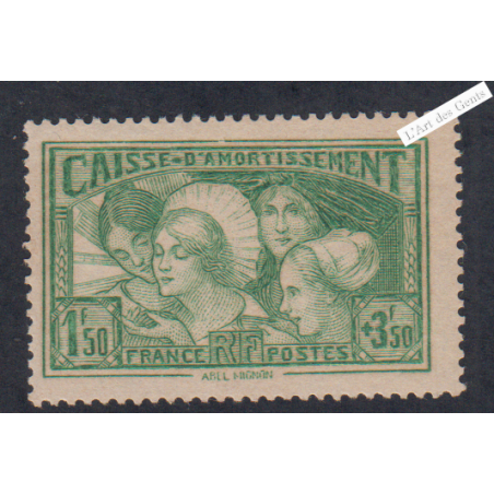 Timbre n°269 Caisse d'Amortissement Neuf** Signé - cote 350 Euros lartdesgents.fr