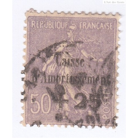 Timbre n°276  Caisse d'Amortissement 1931 Oblitéré cote 120 Euros lartdesgents.fr