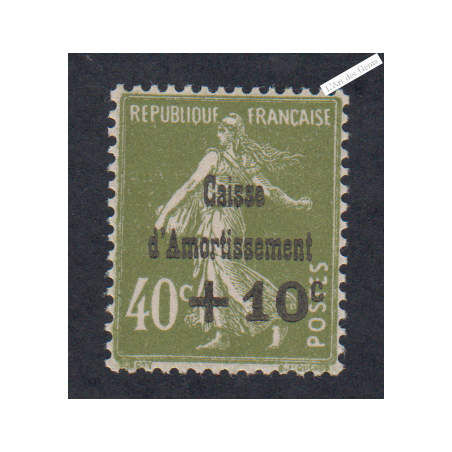 Timbre n°275  Caisse d'Amortissement 1931 Neuf** cote 140 Euros lartdesgents.fr
