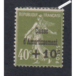 Timbre n°275  Caisse d'Amortissement 1931 Neuf* cote 60 Euros lartdesgents.fr