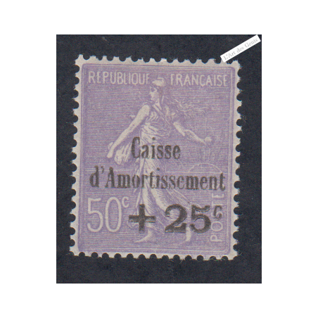 Timbre n°276  Caisse d'Amortissement 1931 Neuf* Signé cote 140 Euros lartdesgents.fr