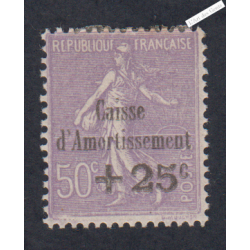 Timbre n°276  Caisse d'Amortissement 1931 Neuf* Signé cote 140 Euros lartdesgents.fr
