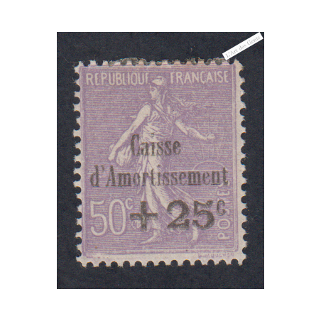 Timbre n°276  Caisse d'Amortissement 1931 Neuf* Signé cote 140 Euros lartdesgents.fr