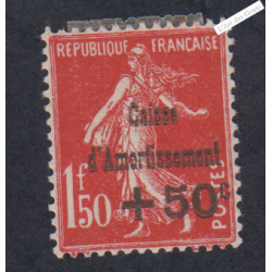 Timbre n°277  Caisse d'Amortissement 1931 Neuf* Signé cote 125 Euros lartdesgents.fr