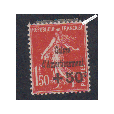 Timbre n°277  Caisse d'Amortissement 1931 Neuf* Signé cote 125 Euros lartdesgents.fr