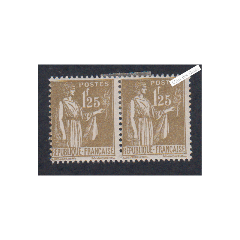 Paire deTimbres n°287  Type Paix 1932-33 Neufs* cote 170 Euros lartdesgents.fr