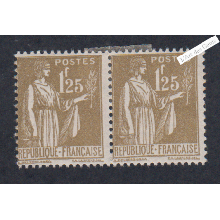 Paire deTimbres n°287  Type Paix 1932-33 Neufs* cote 170 Euros lartdesgents.fr