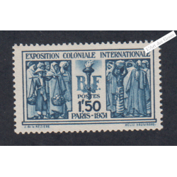 Timbre n°274  Expo Coloniale 1931 Neuf** Cote 110 Euros  - Signé -lartdesgents.fr