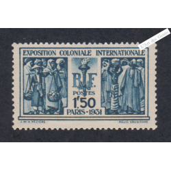 Timbre n°274  Expo Coloniale 1931 Neuf* Cote 50 Euros - lartdesgents.fr
