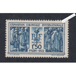 Timbre n°274  Expo Coloniale 1931 Neuf* Cote 50 Euros - lartdesgents.fr