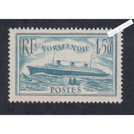 Timbre n°300 - Normandie - Neuf** - Signé - cote 210 Euros  - lartdesgents.fr